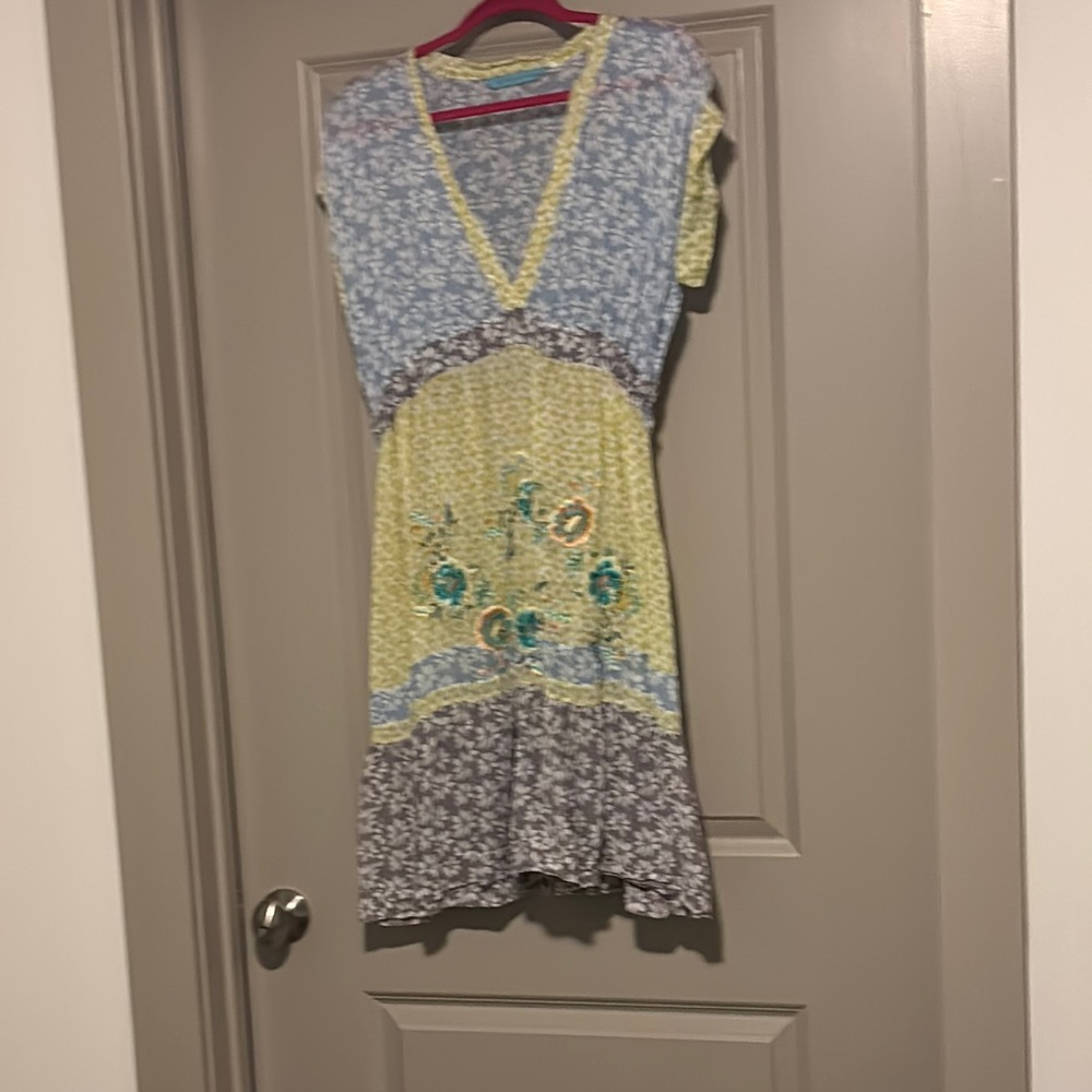 Floral Patchwork Midi Dress